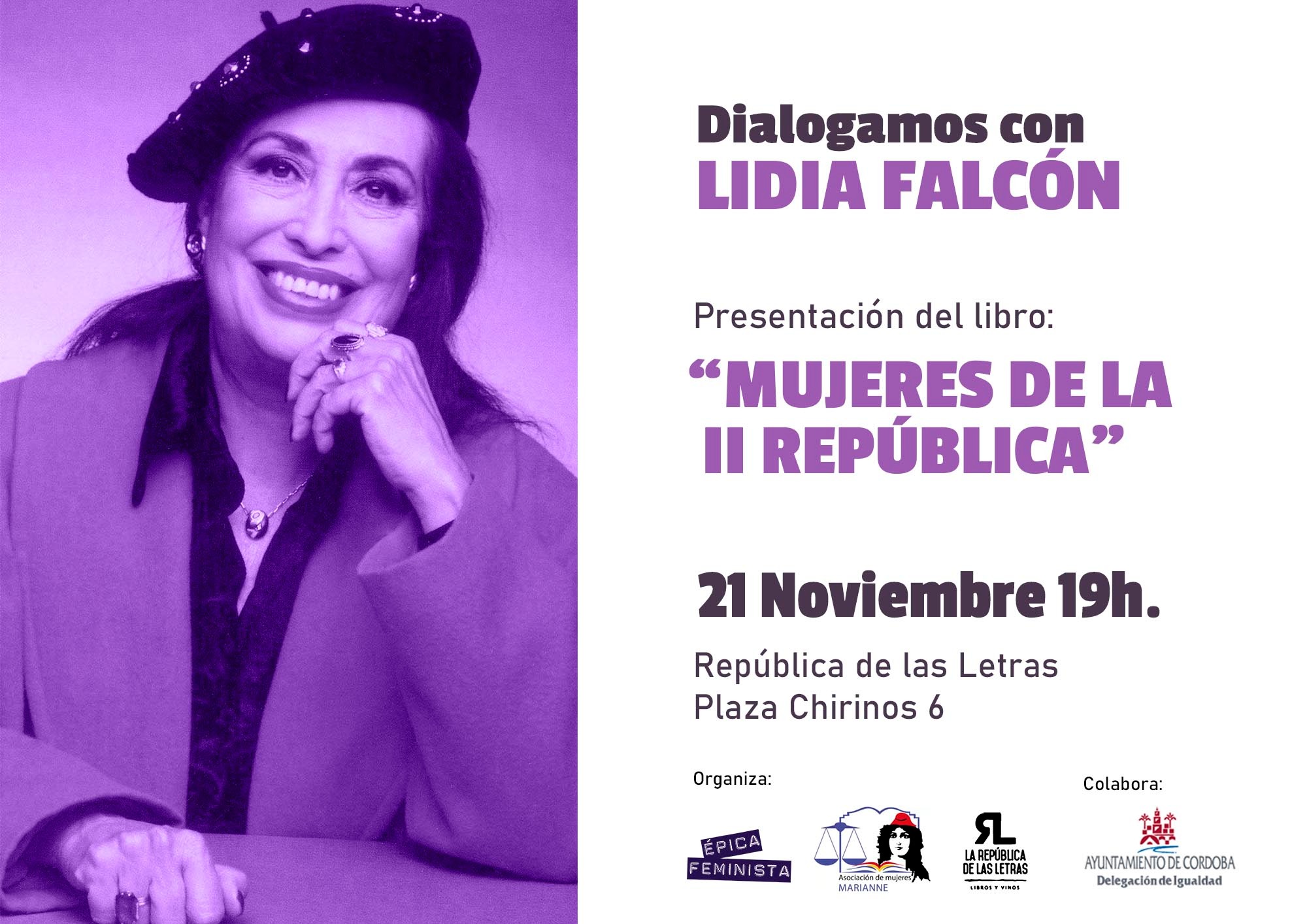 Presentación del libro Mujeres de la II República con Lidia Falcón
